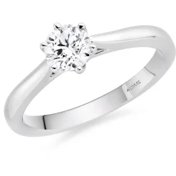 Maple Leaf Diamonds Eternal Flame 18ct White Gold Diamond Solitaire Ring