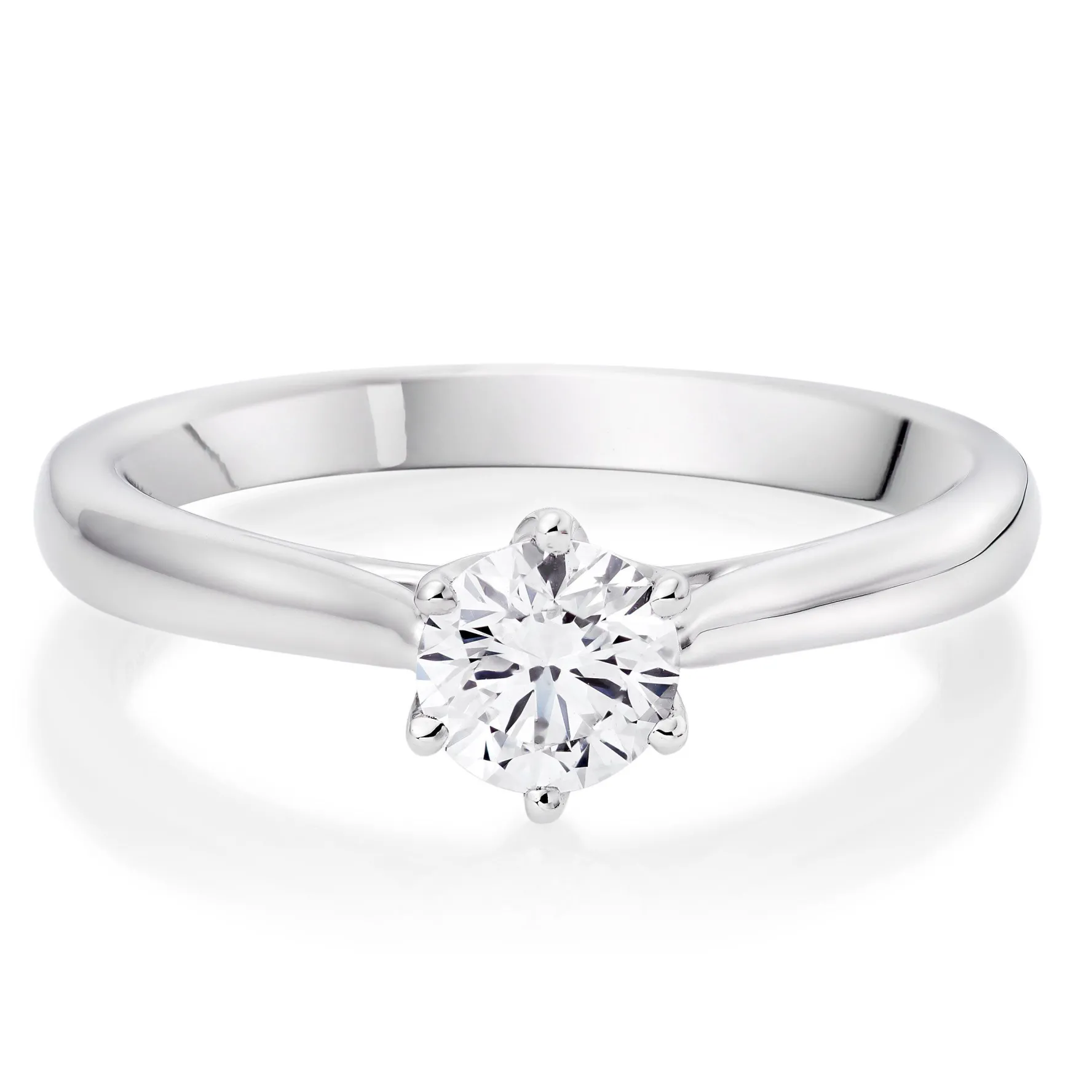 Maple Leaf Diamonds Eternal Flame 18ct White Gold Diamond Solitaire Ring