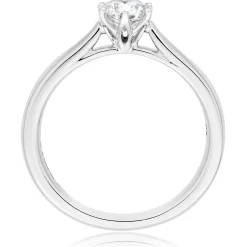 Maple Leaf Diamonds Eternal Flame 18ct White Gold Diamond Solitaire Ring
