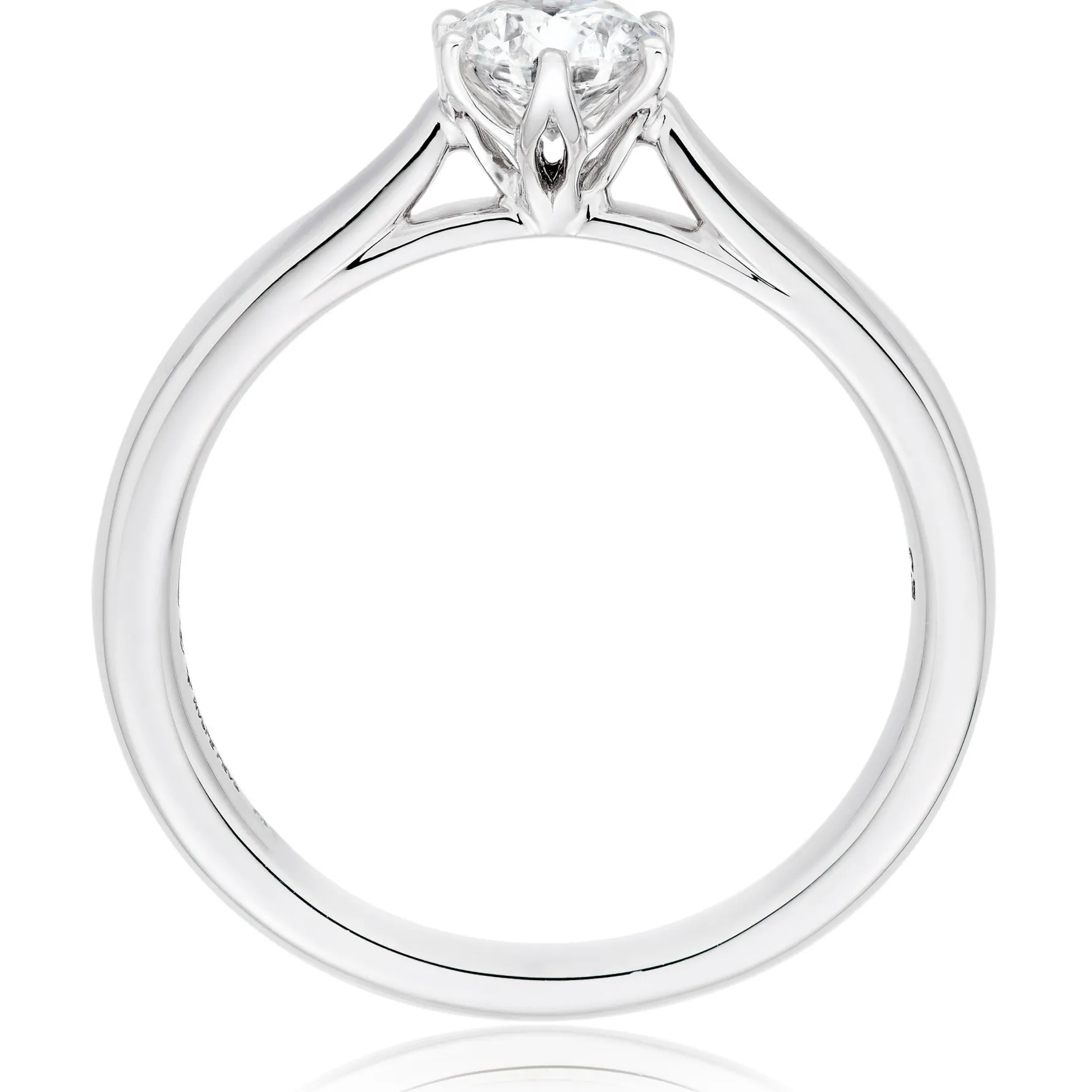 Maple Leaf Diamonds Eternal Flame 18ct White Gold Diamond Solitaire Ring