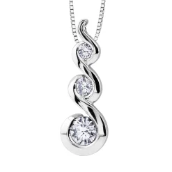Maple Leaf Diamonds Tides of Love 18ct White Gold Diamond Pendant