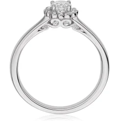 Maple Leaf Diamonds Tides of Love 18ct White Gold Diamond Halo Ring