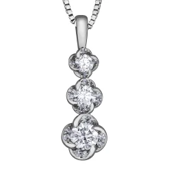 Maple Leaf Diamonds Wind's Embrace 18ct White Gold Diamond Pendant