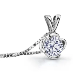 Maple Leaf Diamonds Wind's Embrace 18ct White Gold Diamond Solitaire Pendant