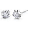 Maple Leaf Diamonds Wind's Embrace 18ct White Gold Diamond Stud Earrings