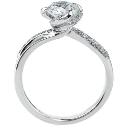 Maple Leaf Diamonds Wind's Embrace 18ct White Gold Diamond Solitaire Ring
