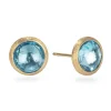 Marco Bicego Jaipur Colour 18ct Yellow Gold Sky Blue Topaz Stud Earrings