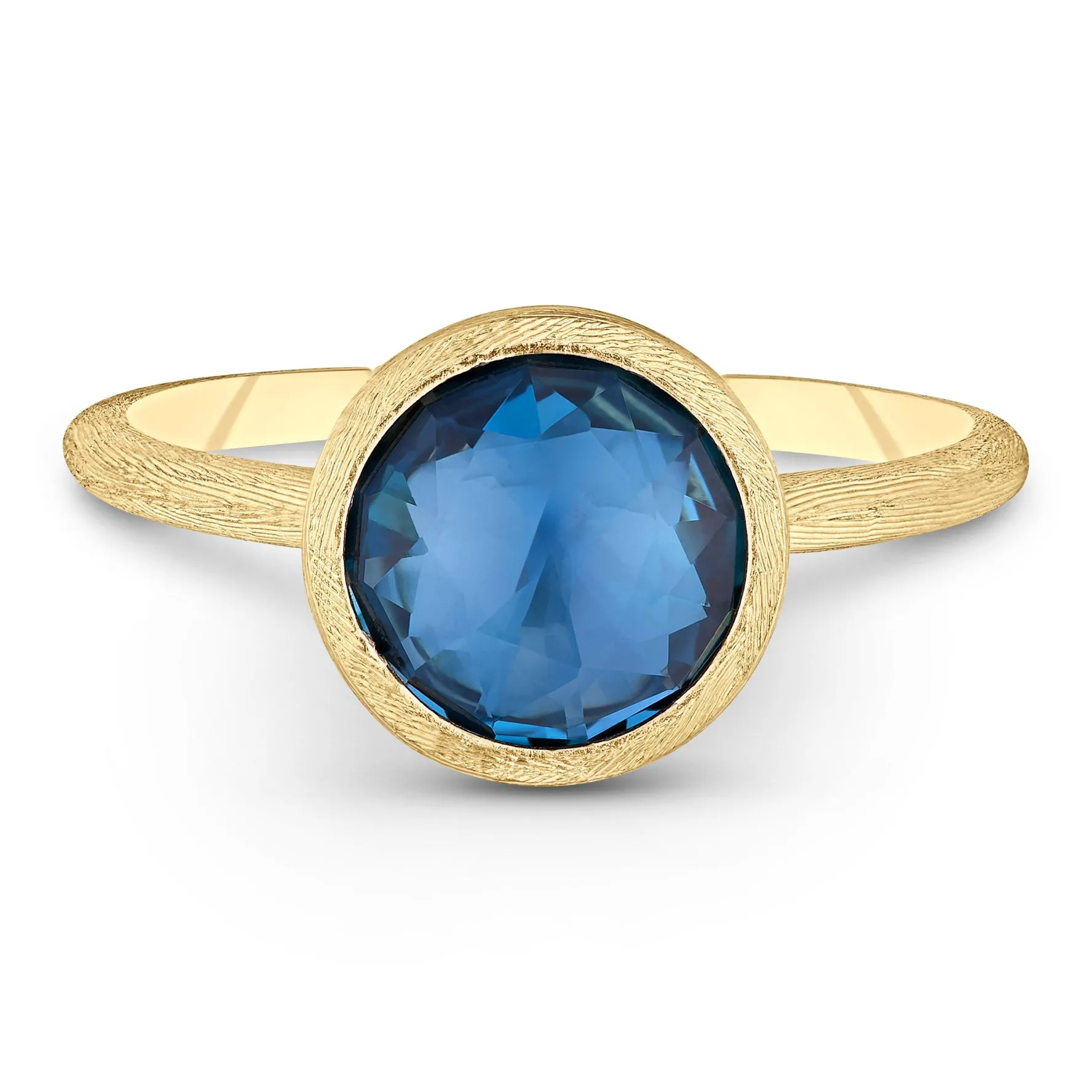 Marco Bicego Jaipur Colour 18ct Yellow Gold Blue Topaz Ring