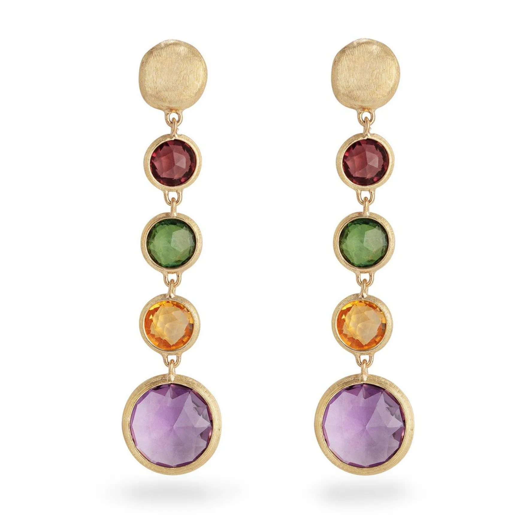 Marco Bicego Jaipur Colour 18ct Yellow Gold Gemstone Drop Earrings