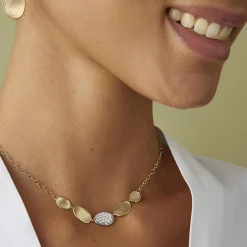 Marco Bicego Lunaria 18ct Yellow Gold Diamond Necklace