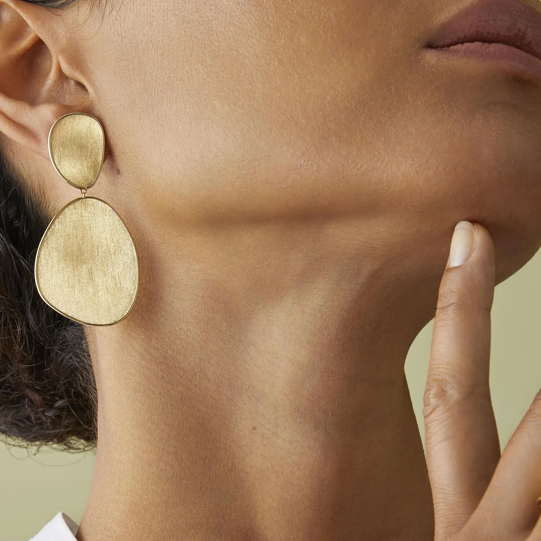 Marco Bicego Lunaria 18ct Yellow Gold Drop Earrings