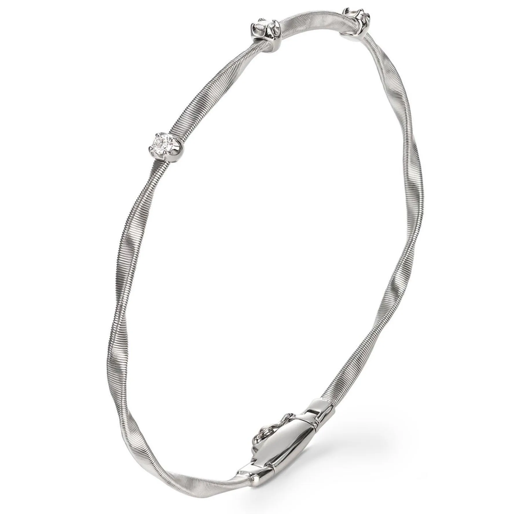 Marco Bicego Marrakech 18ct White Gold Diamond Bracelet