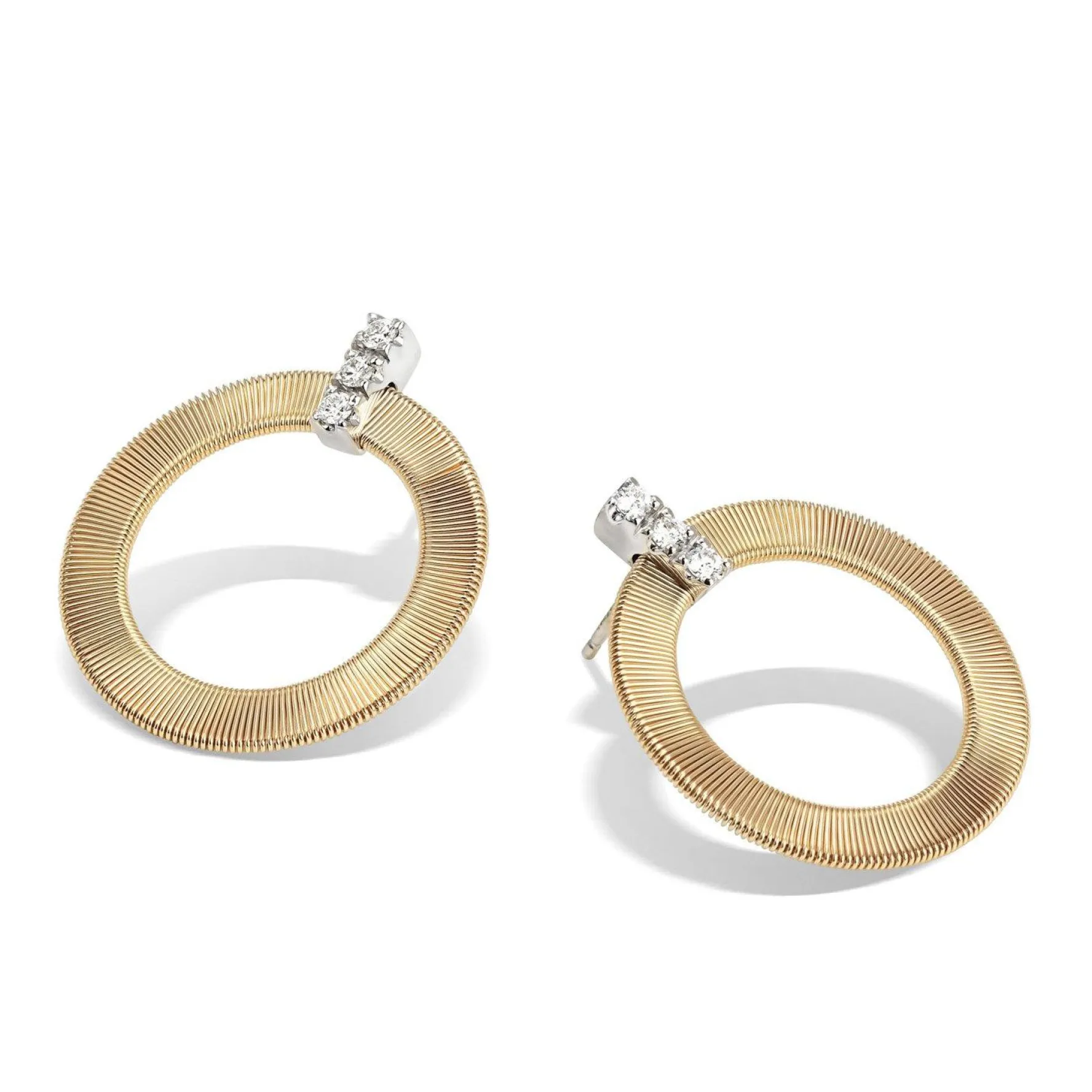 Marco Bicego Masai 18ct Yellow Gold Diamond Hoop Earrings