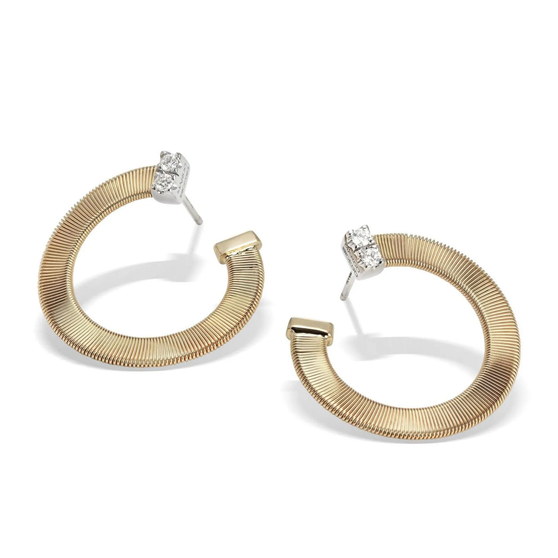 Marco Bicego Masai 18ct Yellow Gold Diamond Hoop Earrings