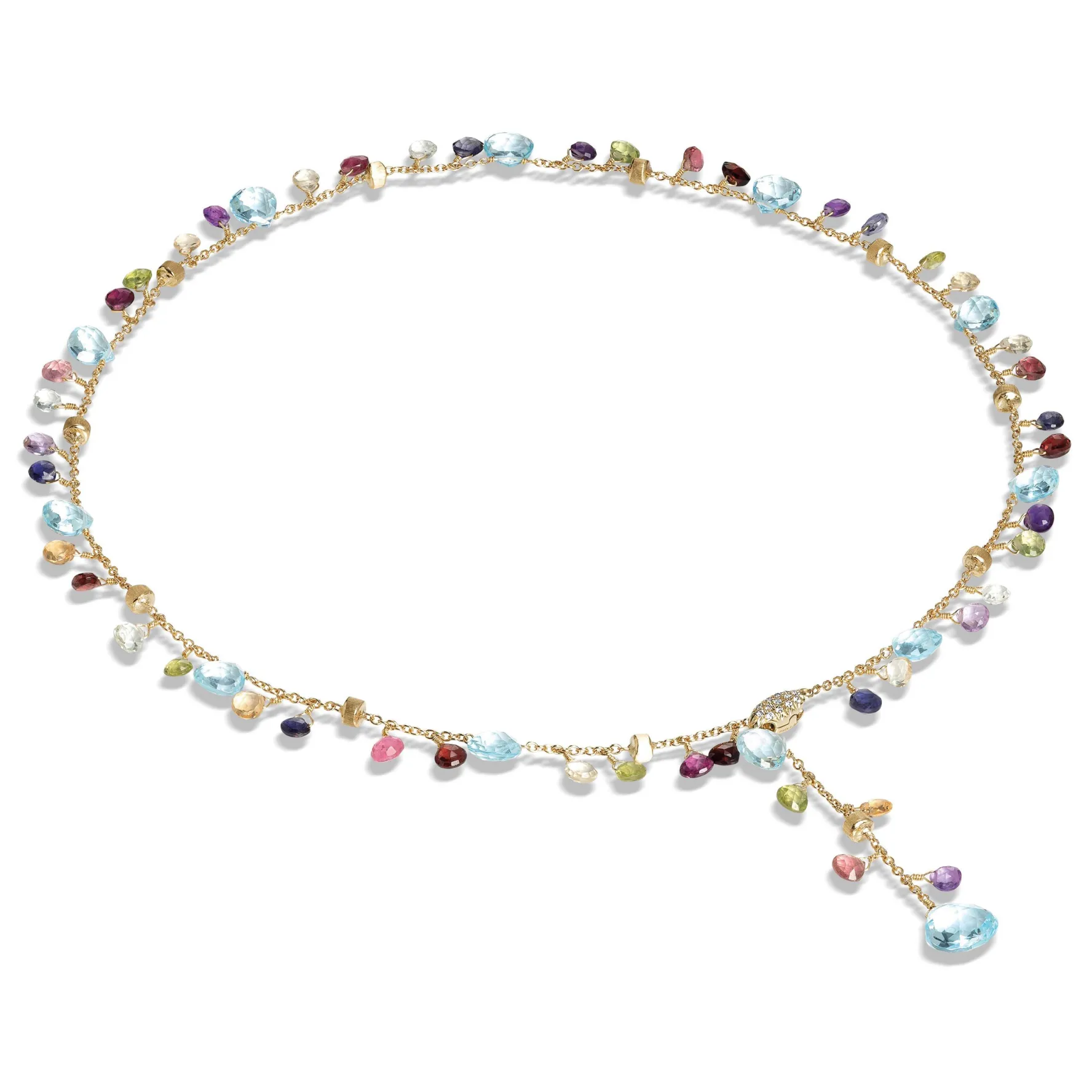 Marco Bicego Paradise 18ct Yellow Gold Diamond and Gemstone Necklace