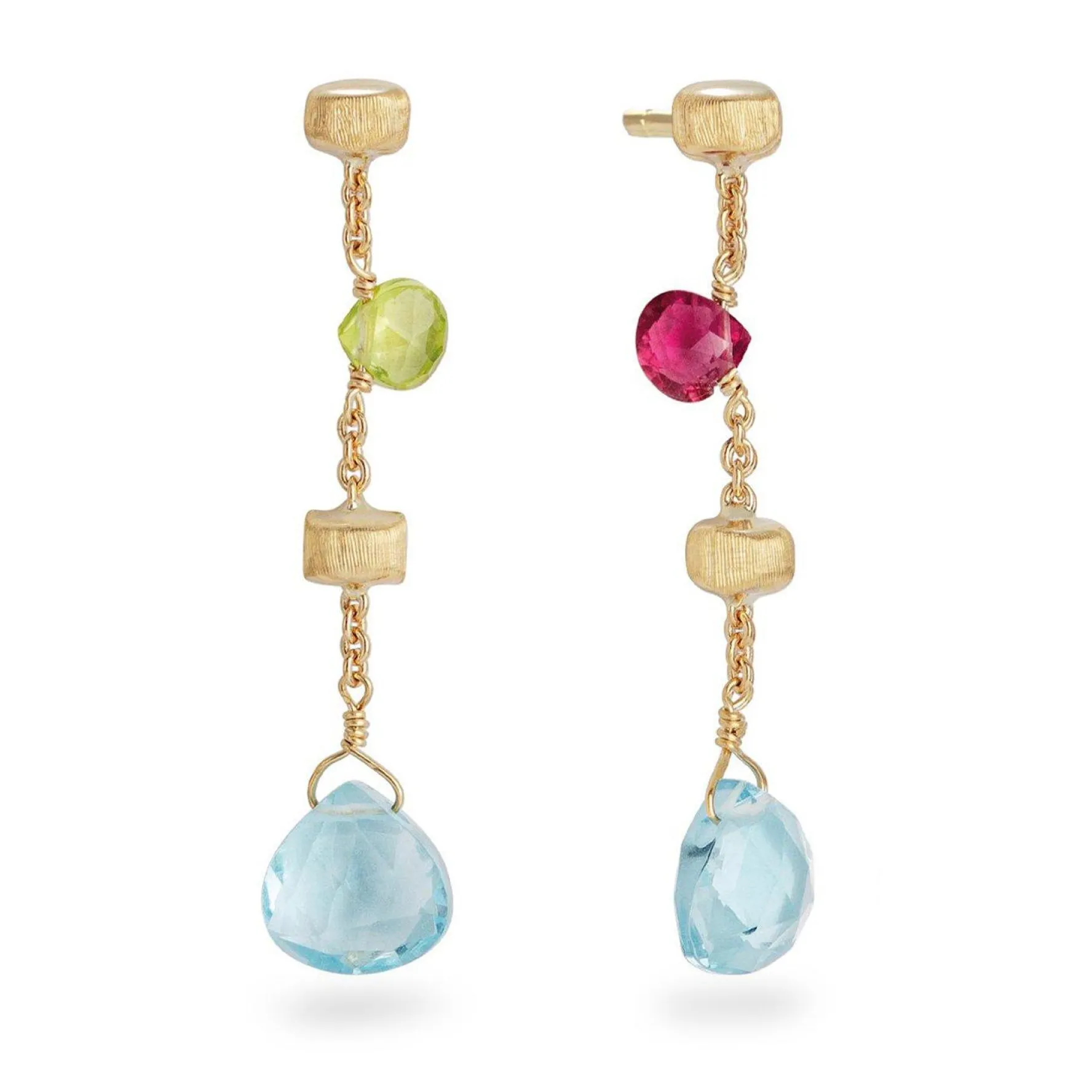 Marco Bicego Paradise 18ct Yellow Gold Gemstone Drop Earrings