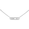 Messika Baby Move Pavé 18ct White Gold Diamond Necklace