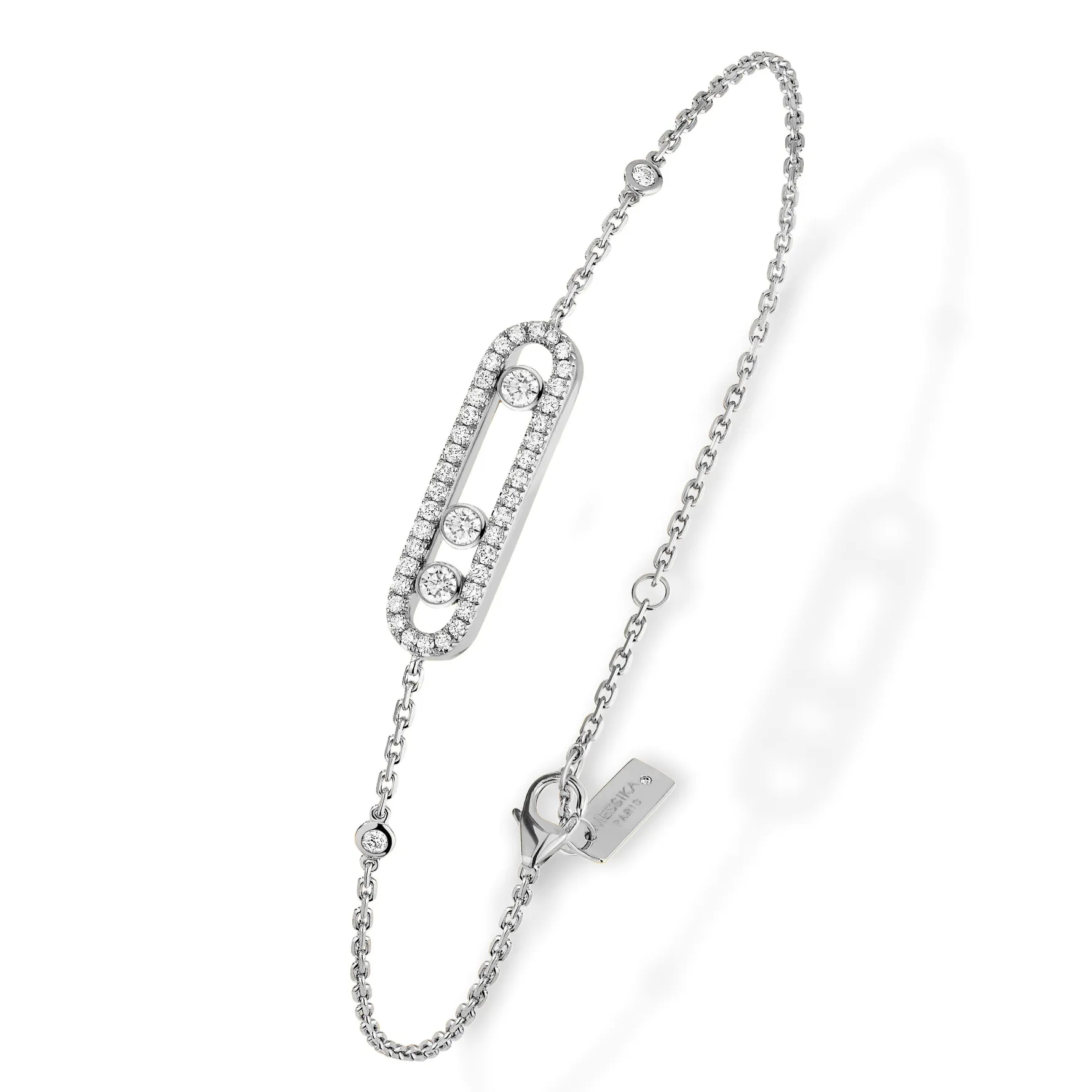 Messika Baby Move Pavé 18ct White Gold Diamond Bracelet