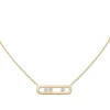 Messika Move Classique Ciselè 18ct Yellow Gold Diamond Necklace