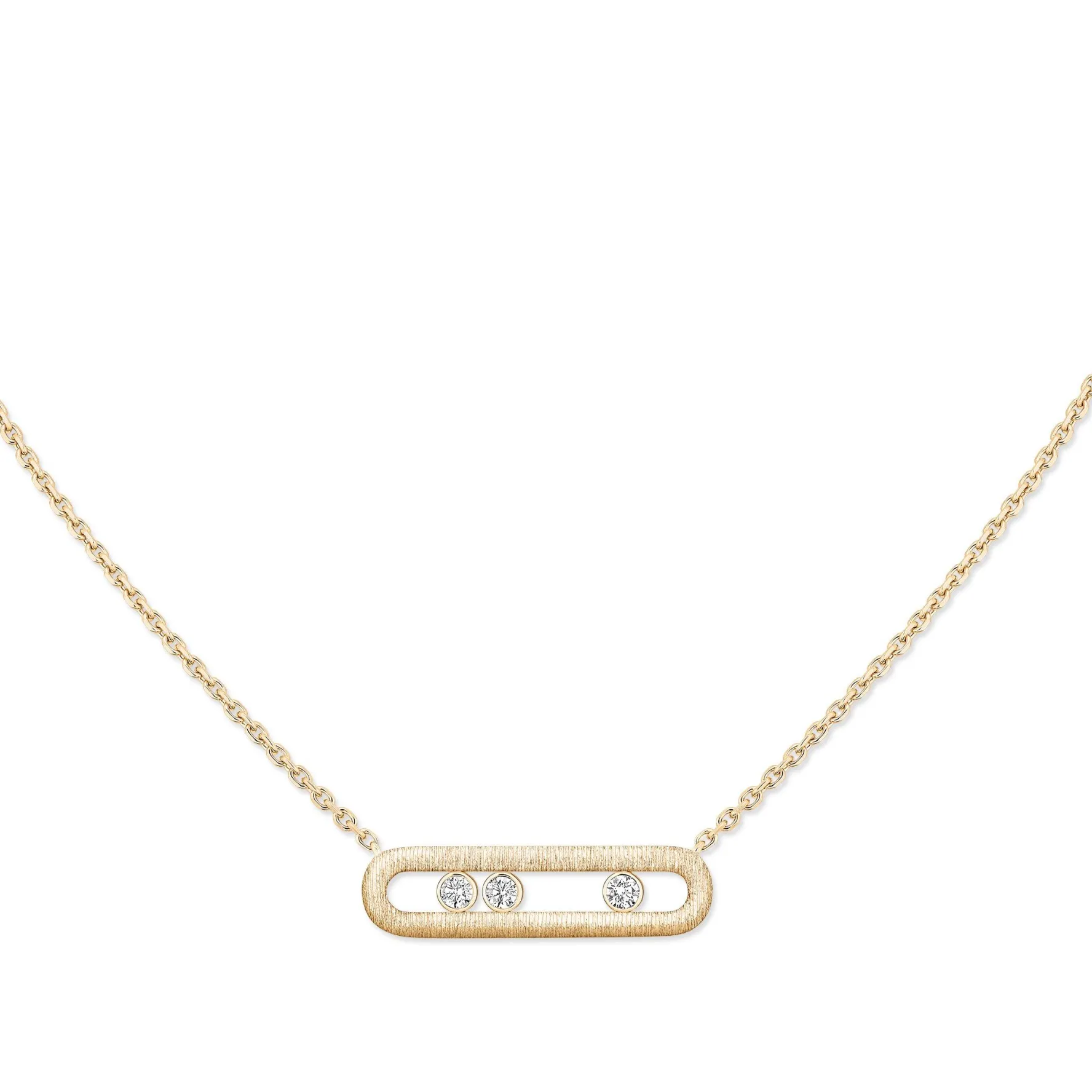 Messika Move Classique Ciselè 18ct Yellow Gold Diamond Necklace