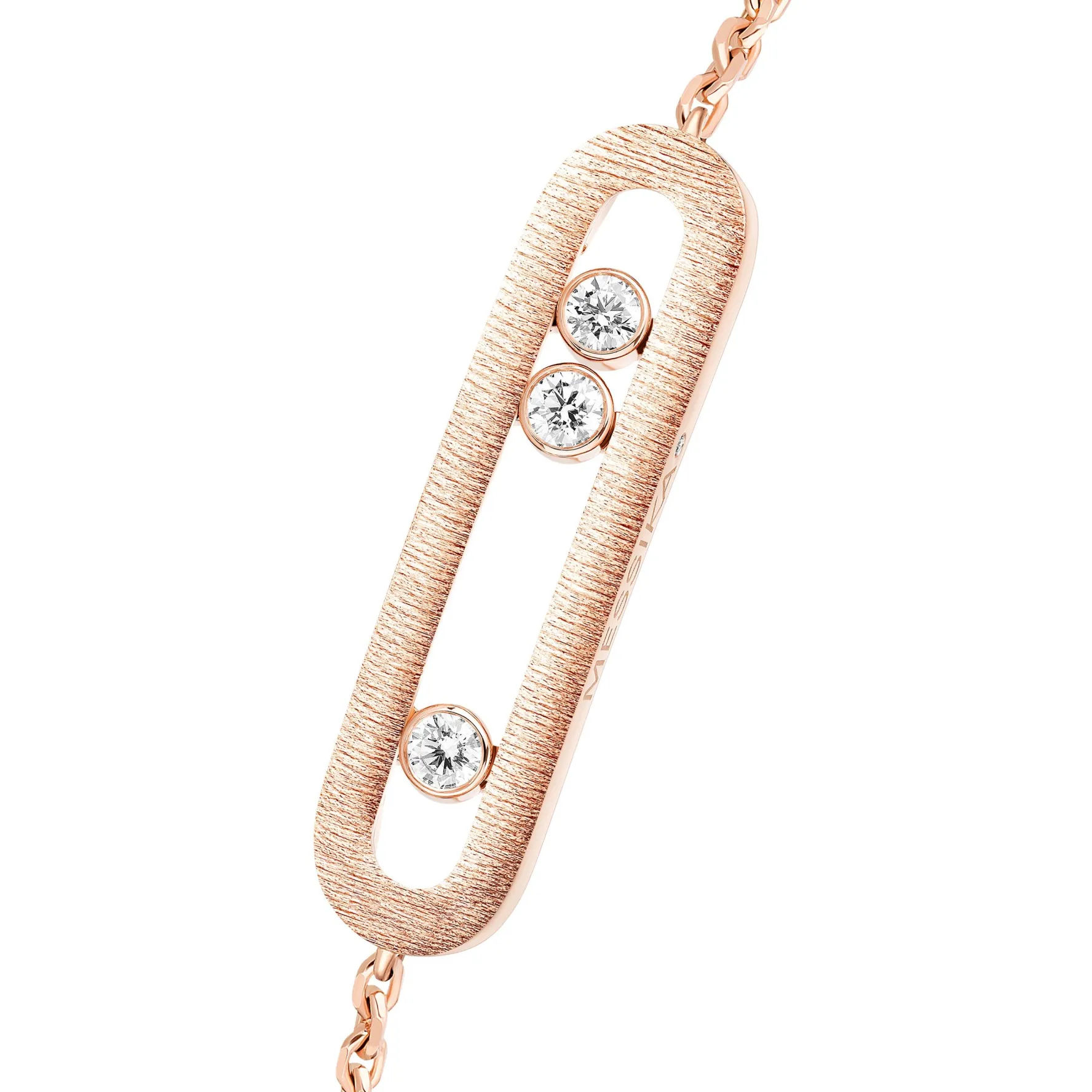 Messika Move Classique Ciselè 18ct Pink Gold Diamond Bracelet
