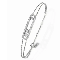 Messika Move Classique 18ct White Gold Diamond Pavé Bracelet