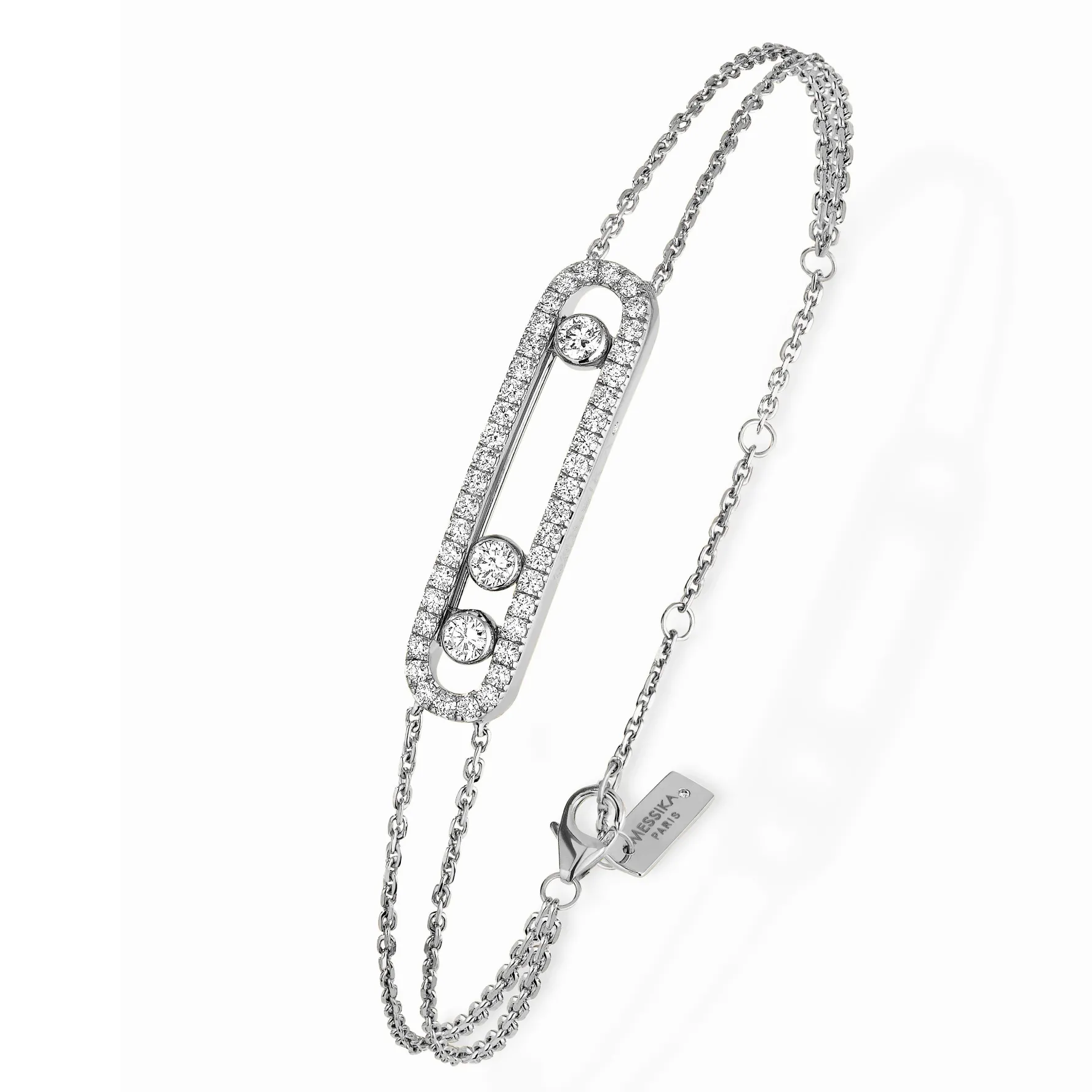 Messika Move Classique 18ct White Gold Diamond Pavé Bracelet