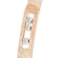 Messika Move Noa 18ct White Gold Diamond Chiselled Bangle
