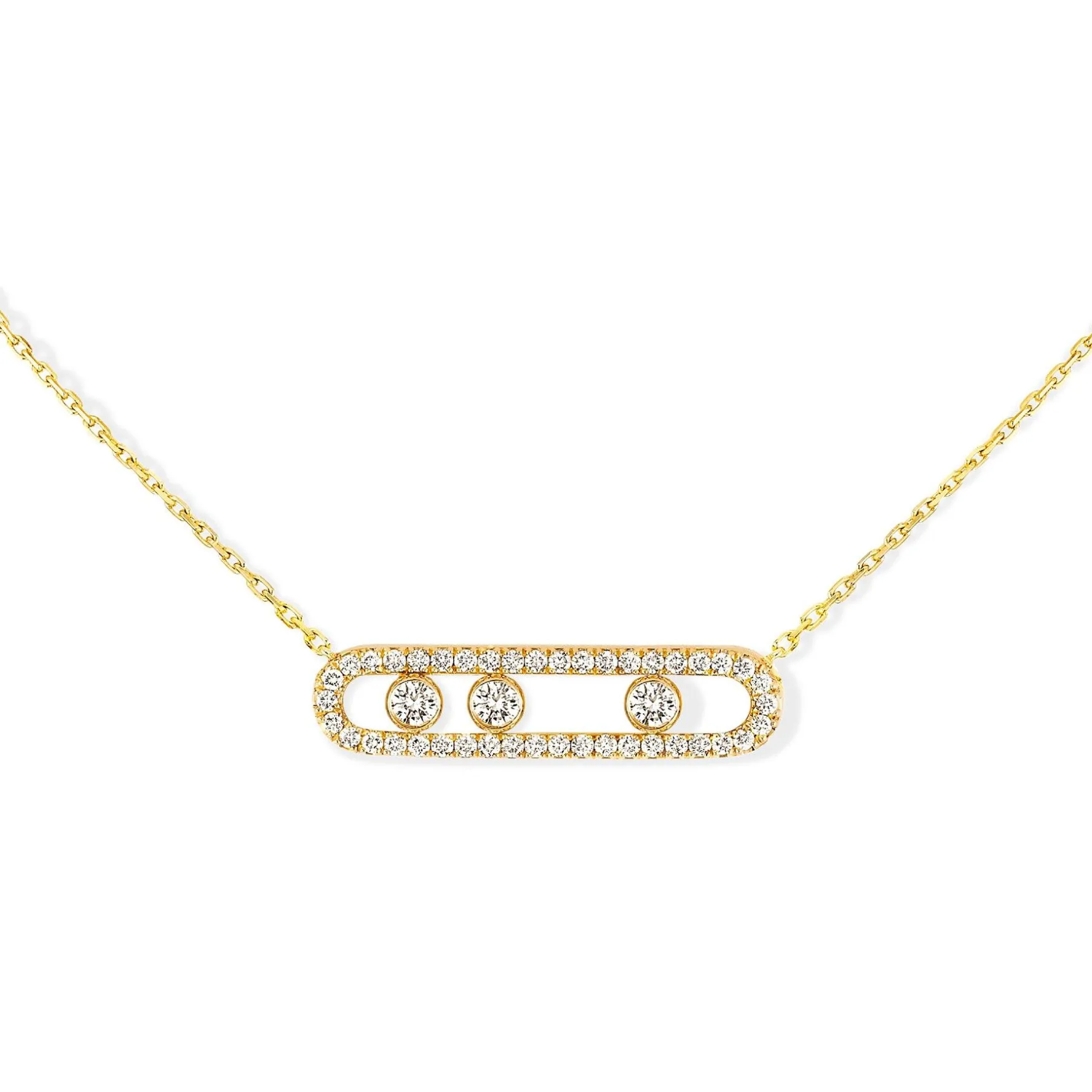 Messika Move Pavé 18ct Yellow Gold Diamond Necklace
