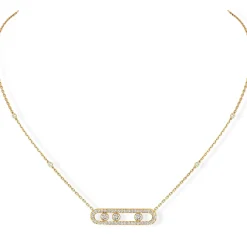 Messika Move Pavé 18ct Yellow Gold Diamond Necklace