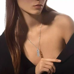 Messika Move 10th 18ct White Gold Diamond Necklace