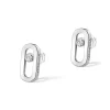 Messika Move Uno 18ct White Gold Diamond Stud Earrings