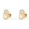 Messika Move Uno 18ct Yellow Gold Diamond Stud Earrings