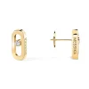 Messika Move Uno 18ct Yellow Gold Diamond Stud Earrings