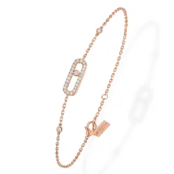 Messika Move Uno Pavé 18ct Pink Gold Diamond Bracelet
