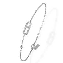 Messika Move Uno Pavé 18ct White Gold Diamond Bracelet