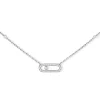 Messika Move Uno Pavé 18ct White Gold Diamond Necklace