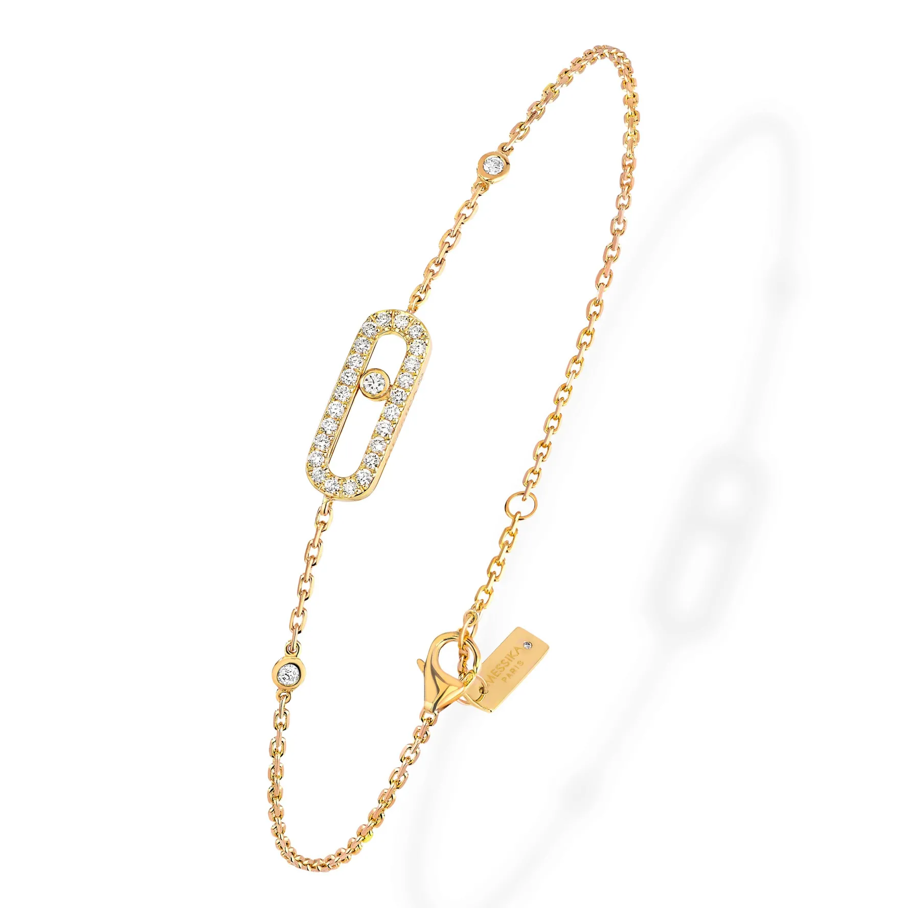 Messika Move Uno Pavé 18ct Yellow Gold Diamond Bracelet