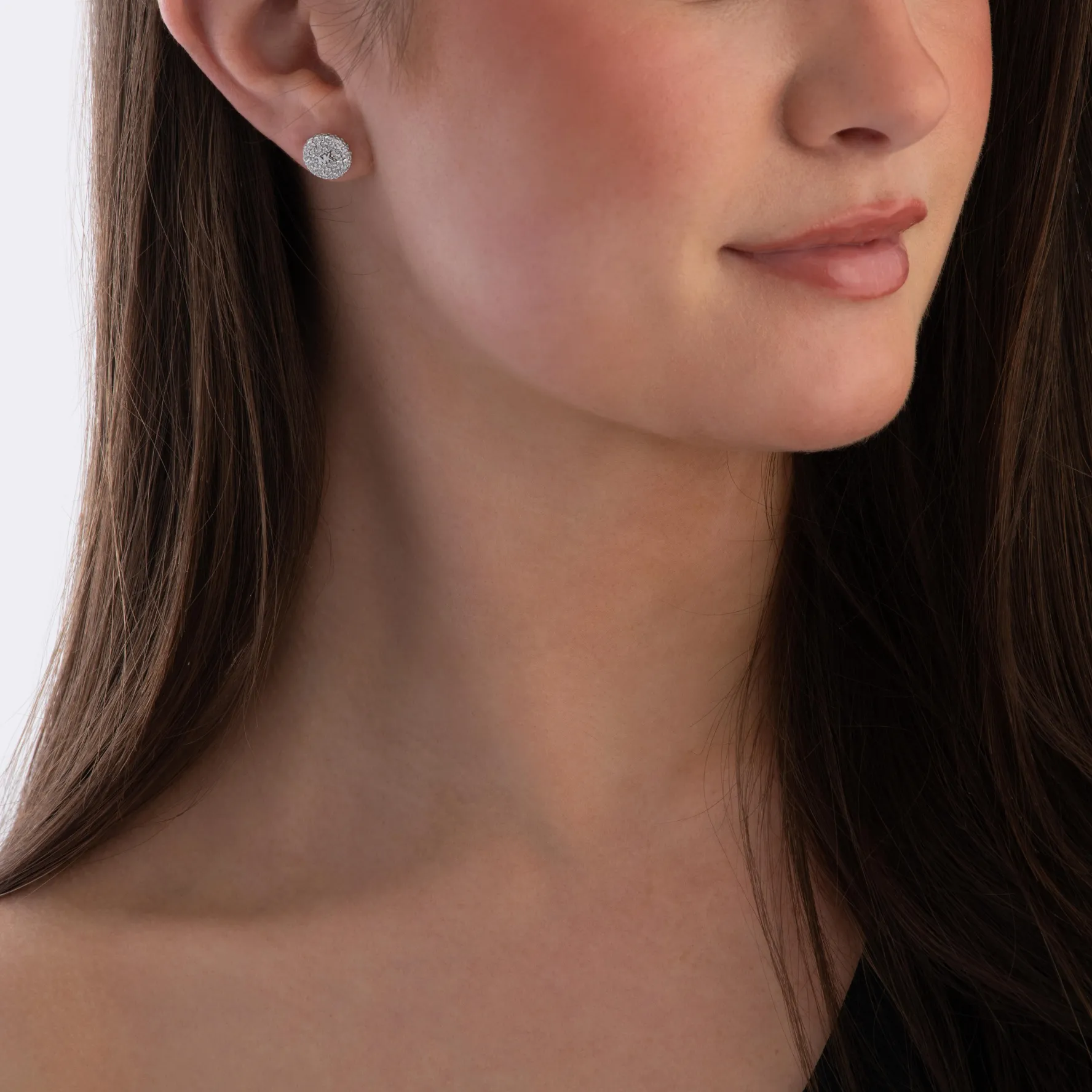 Michael Kors Brilliance Silver Cubic Zirconia Stud Earrings