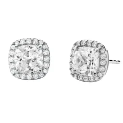Michael Kors Brilliance Silver Cubic Zirconia Stud Earrings