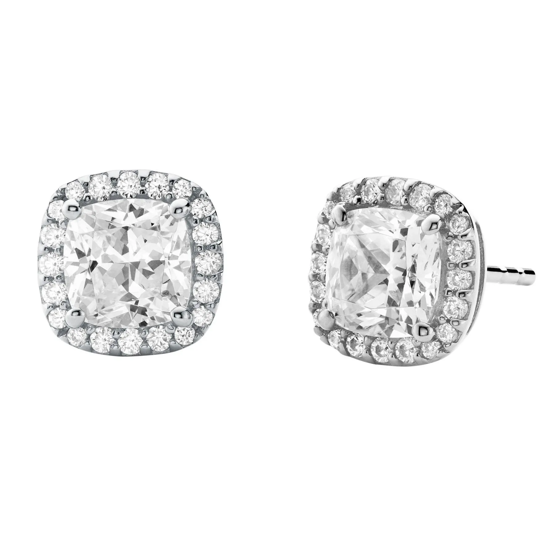 Michael Kors Brilliance Silver Cubic Zirconia Stud Earrings