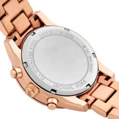 Michael Kors Bryant 37mm Rose Gold Tone Crystal Chronograph Ladies Watch