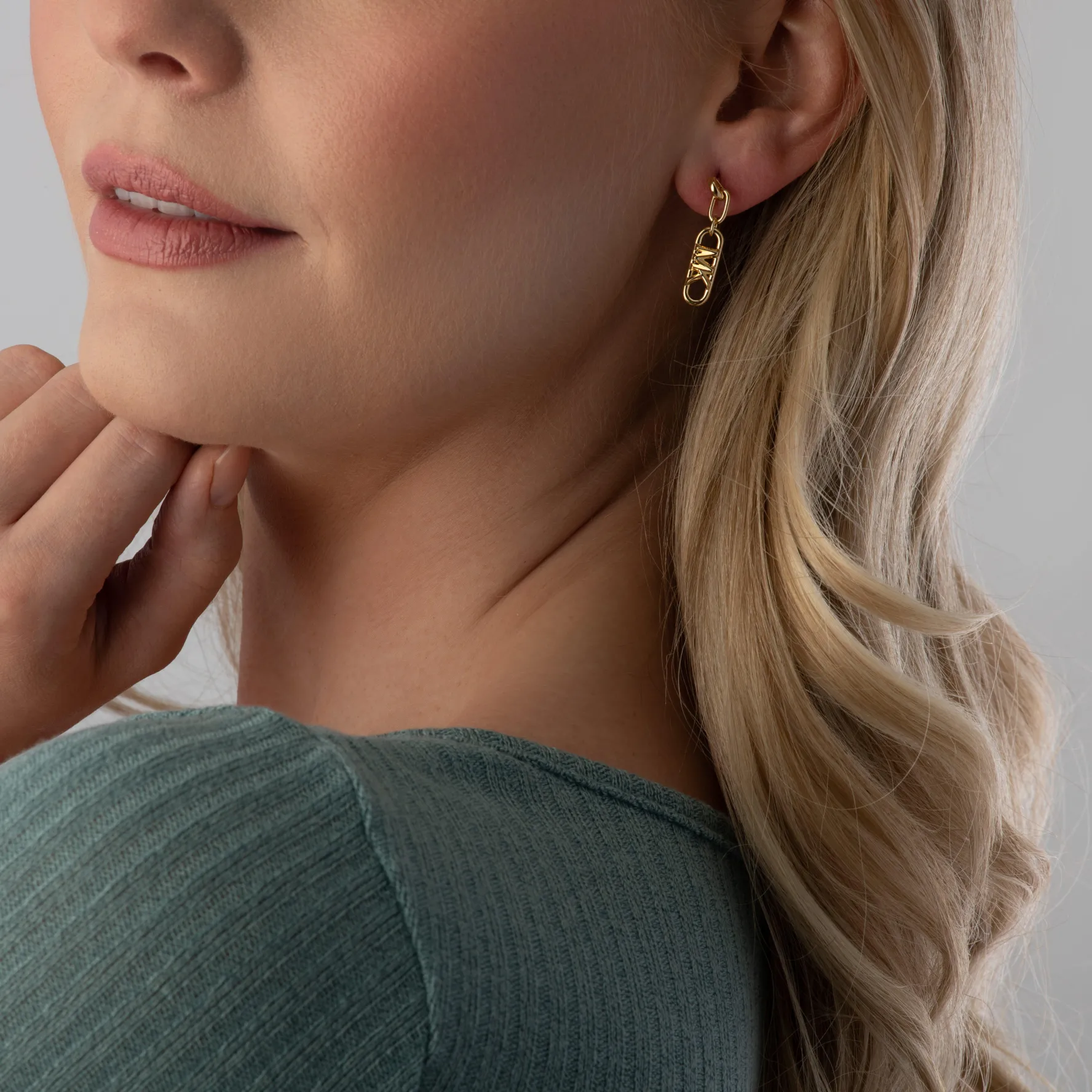 Michael Kors 14ct Yellow Gold Plated Drop Earrings