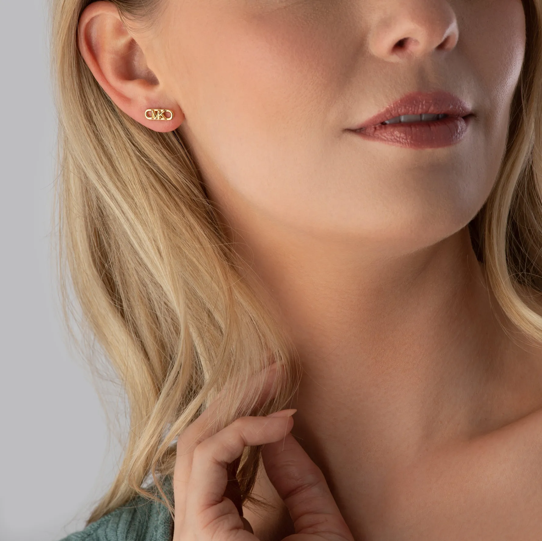 Michael Kors 14ct Yellow Gold Plated Stud Earrings