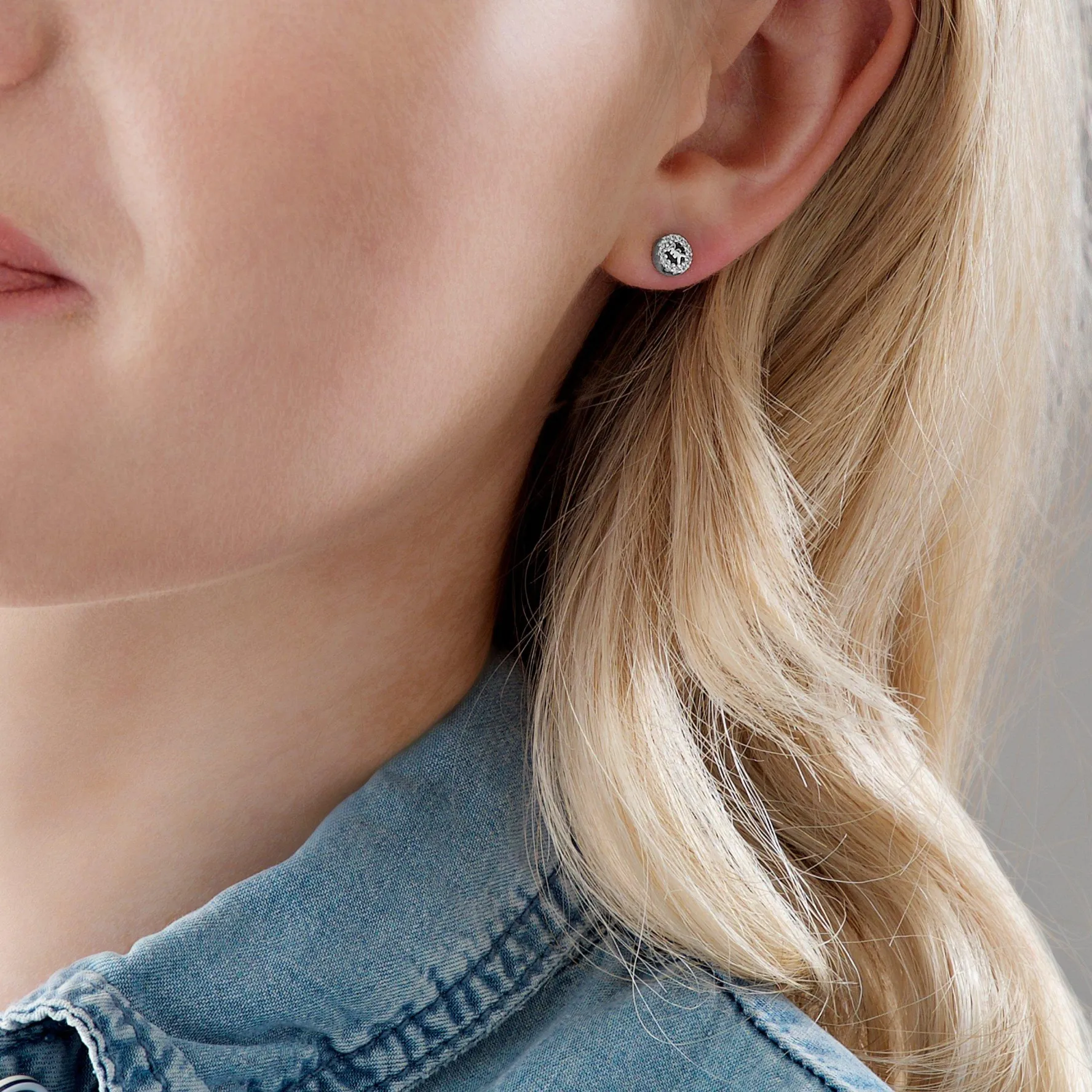 Michael Kors Custom Kors Logo Silver Cubic Zirconia Stud Earrings