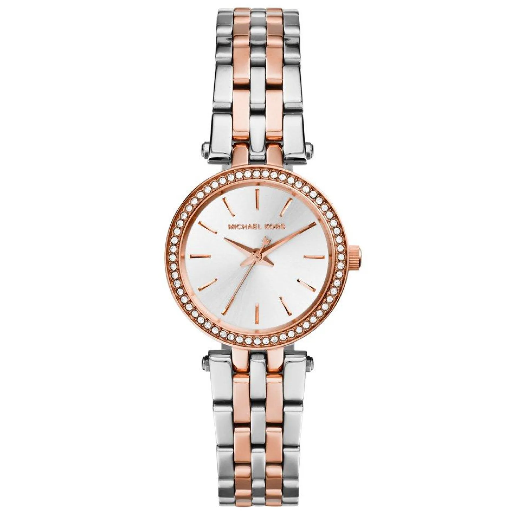 Michael Kors Darci Mini 26mm Stainless Steel and Rose Gold Tone Crystal Ladies Watch