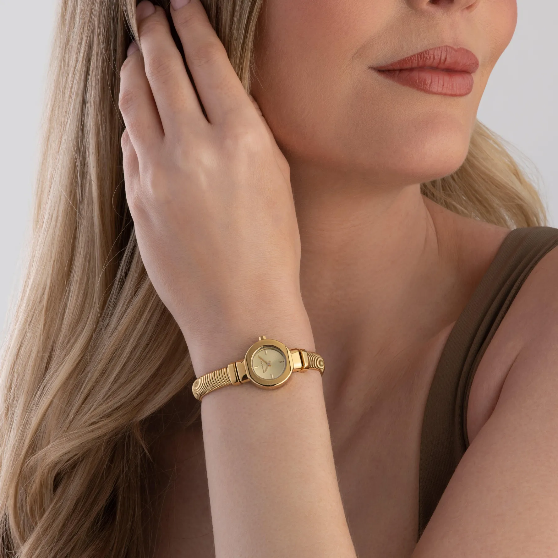 Michael Kors Gramercy 21mm Yellow Gold Tone Ladies Watch