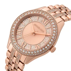 Michael Kors Harlowe 38mm Rose Gold Tone Crystal Ladies Watch