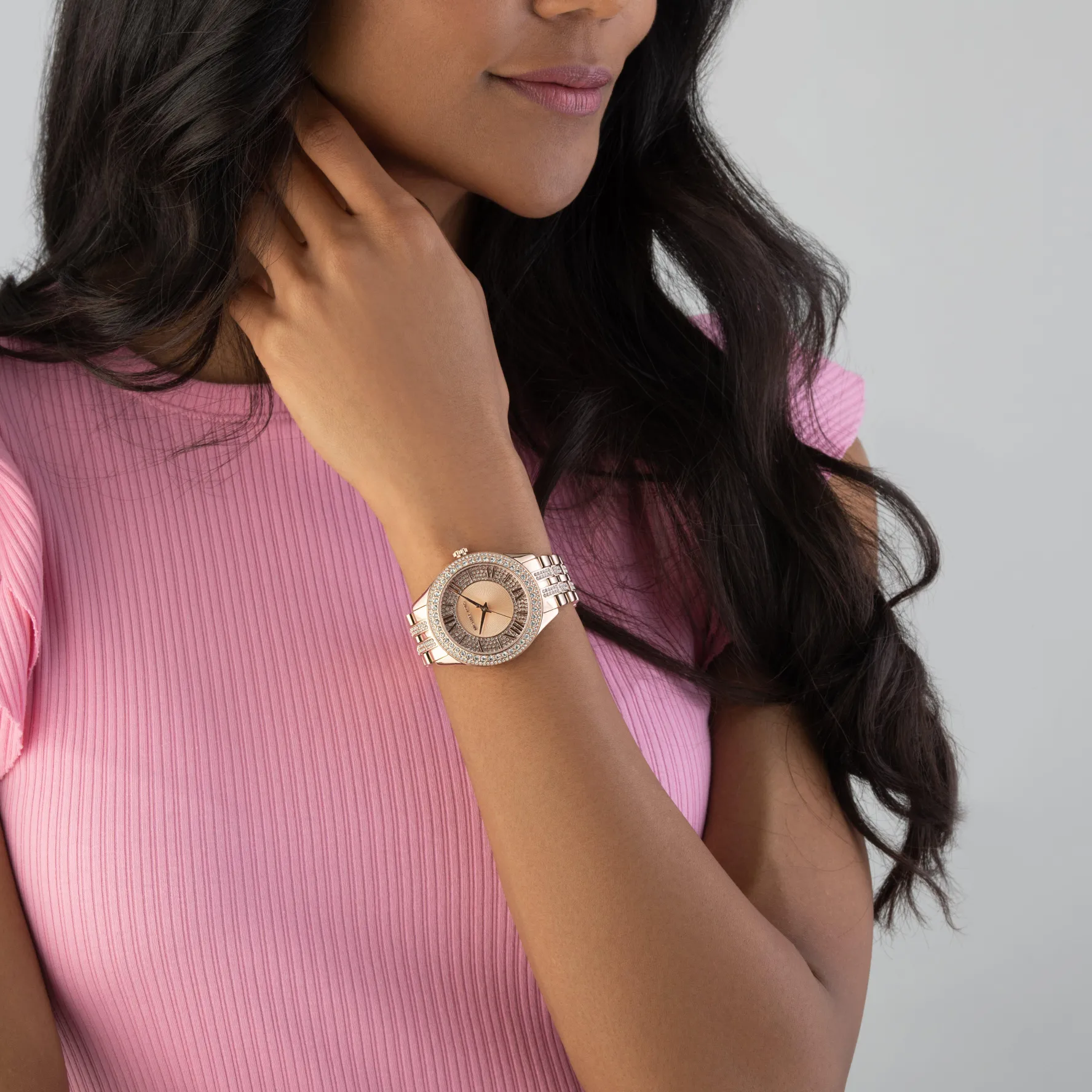 Michael Kors Harlowe 38mm Rose Gold Tone Crystal Ladies Watch