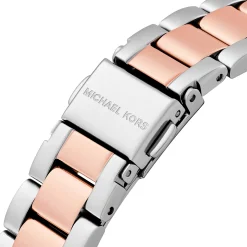 Michael Kors Lauryn Mini 33mm Stainless Steel and Rose Gold Tone Crystal Ladies Watch